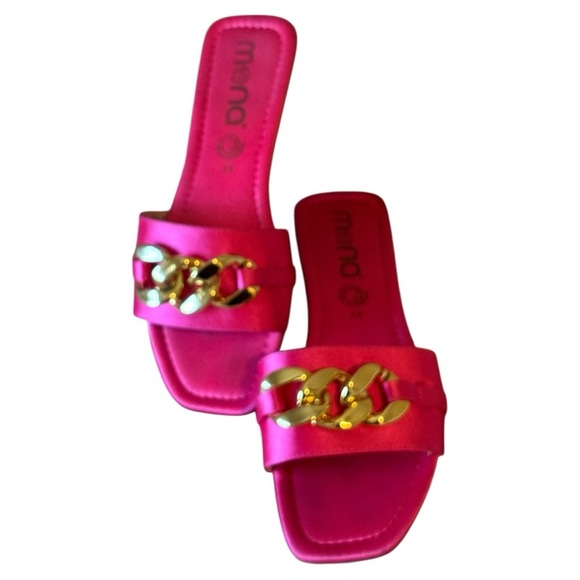 Mona B Pink and Gold Luxe Sandals - Picture 3 of 8